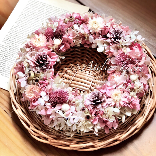 【ハンドメイド】木の実リース　インテリアオブジェ　額 ハンドメイド】木の実リース インテリアオブジェ 額 楽天市場