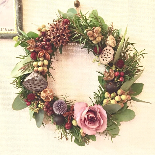 メラレウカの♡ドライフラワーリース リース Atelier kaori 通販  