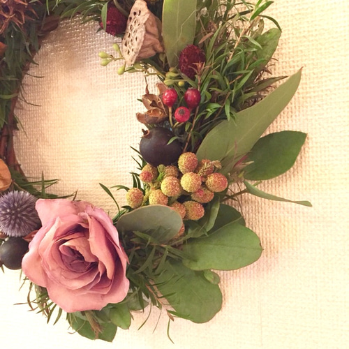 メラレウカの♡ドライフラワーリース リース Atelier kaori 通販  