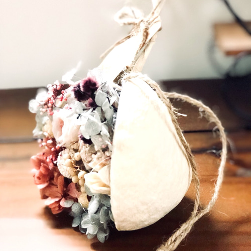 幸せの実♡ブッタナッツ(グレーピンク) プリザーブドフラワー Atelier