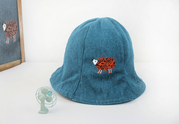 [送料無料]孤独でエレガントなハリネズミ帽子カウボーイ漁師の帽子バケット帽子のカップル親子の家族 2枚目の画像