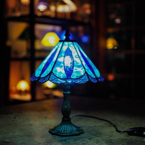 ステンドグラス ランプ 六角型 ディスプレイ ナイトランプ スタンドライト