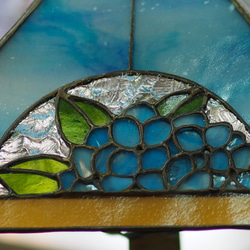 「紫陽花のランプ」照明　ステンドグラス 5枚目の画像