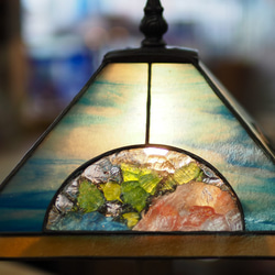 「紫陽花のランプ」照明　ステンドグラス 7枚目の画像