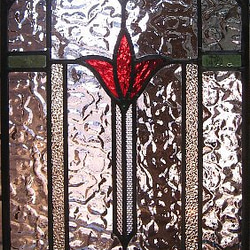 コスモスのミニパネル 秋桜、ステンドグラスパネル サンキャッチャー