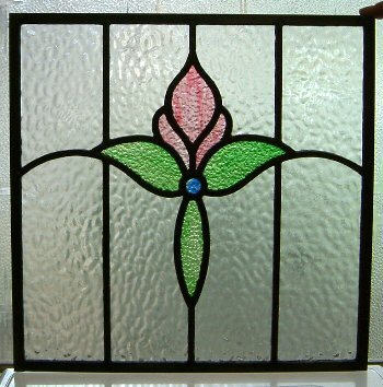 「アンティーク調ステンドグラスパネル・B」アンティーク風　レトロ　ケイム組み　インテリア雑貨・生活道具