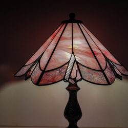 「フェアリー　ウィングス（ピンク）」ステンドグラス・ランプ 3枚目の画像