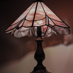 「フェアリー　ウィングス（ピンク）」ステンドグラス・ランプ 4枚目の画像