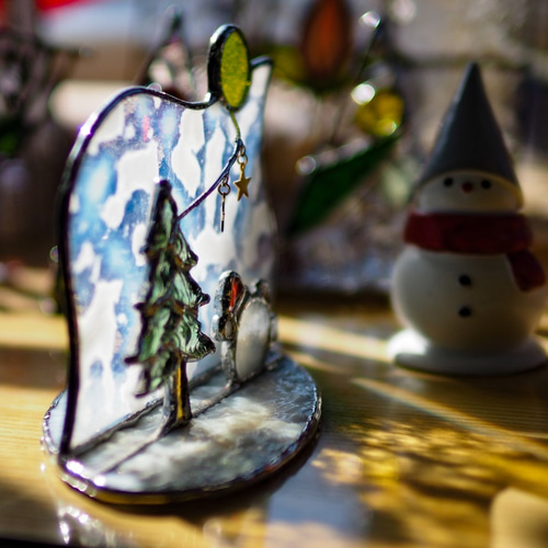 ずっこけサンタ」ステンドグラス、クリスマス、サンタクロース ずっこけサンタ」ステンドグラス、クリスマス、サンタクロース