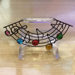 「音符のサンキャッチャー」ステンドグラス・パネル・オーナメント 3枚目の画像