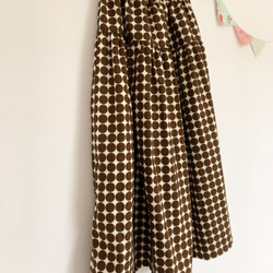 ＊small dots♪ロングティアードスカート(brown)＊ 1枚目の画像