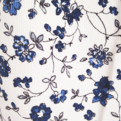 ＊tiny flowers♪コーデュロイロングティアードスカート(blue white)＊ 6枚目の画像
