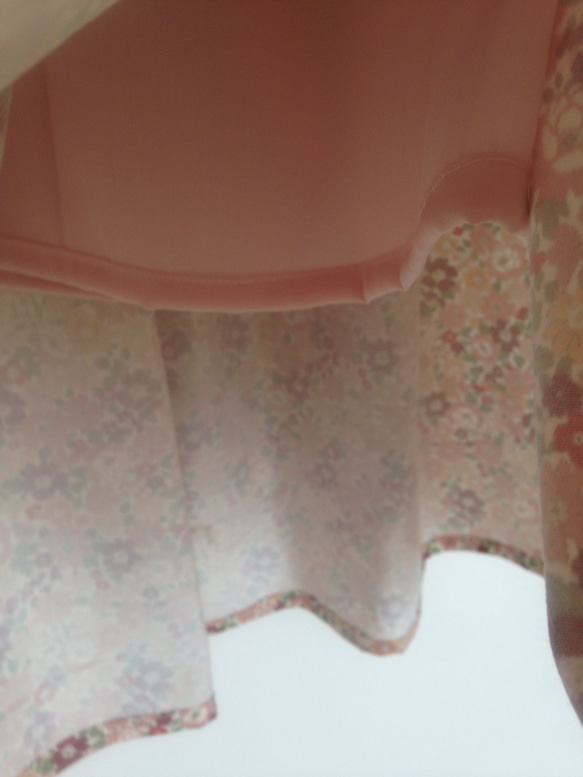 ＊tiny flowers♪ロングティアードスカート(pink)＊ 6枚目の画像