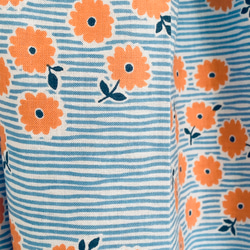 ＊tiny flowers♪ロングティアードスカート(orange blue)＊ 5枚目の画像