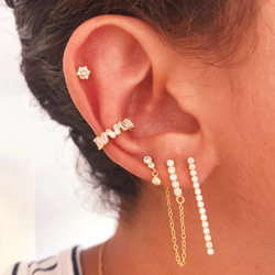 [免運費] S925 純銀 CZ 鑽石優雅單耳耳骨夾 *僅銀 第8張的照片