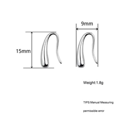 再販 ❅S925純銀製 シンプル雫のピアス  ゴールド／シルバー 8枚目の画像