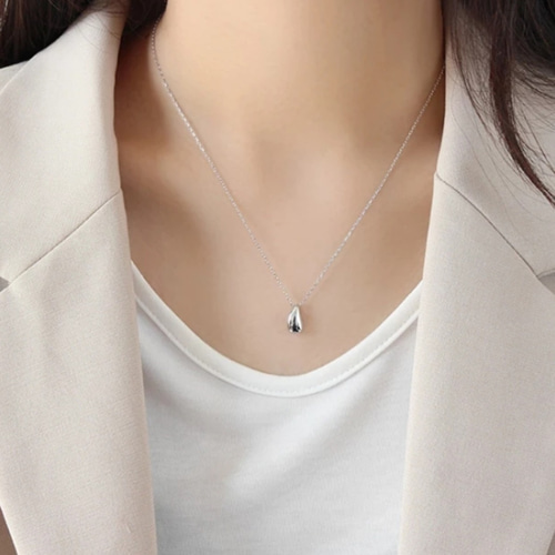 ❅silver925 シンプルビーンズ型 ネックレス ゴールド／シルバー