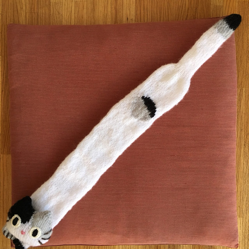 毛糸の手編みの猫マフラー*みけ猫ver* マフラー jyumimihouse