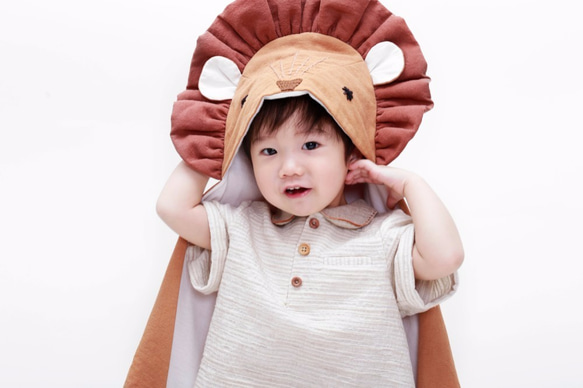 嬰兒動物連帽抱毯－ 獅子 Sean, 兒童, 動物造型, 室內 第1張的照片