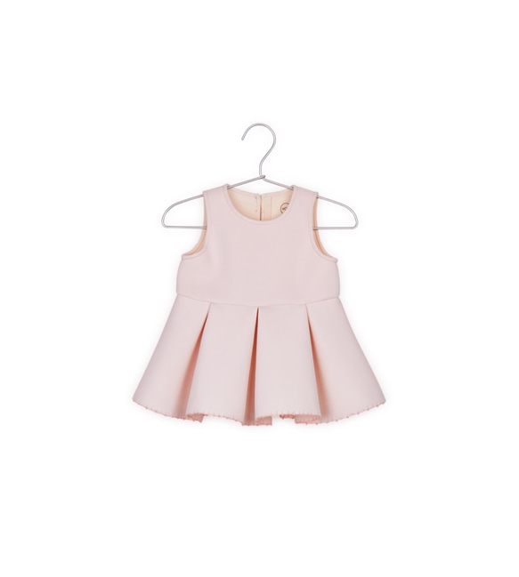 太空棉蝴蝶結連身裙 (淺粉紅色), 兒童連衣裙, 甜美風格, 洋裝 第1張的照片