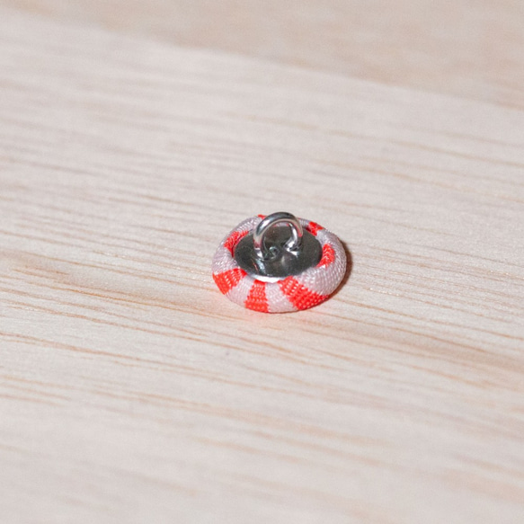 10mmのフラットくるみボタン・ストライプ織ボタン (8ケセット・全18色) 3枚目の画像