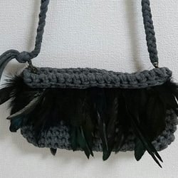 Black Feather Clutch 2枚目の画像