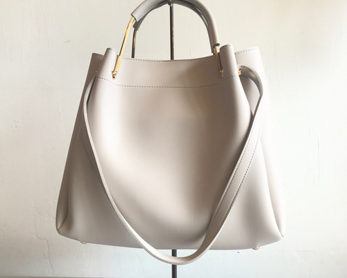 2wayバック ライトグレー トートバッグ Ha-chi☆ 通販 4554676｜Creema