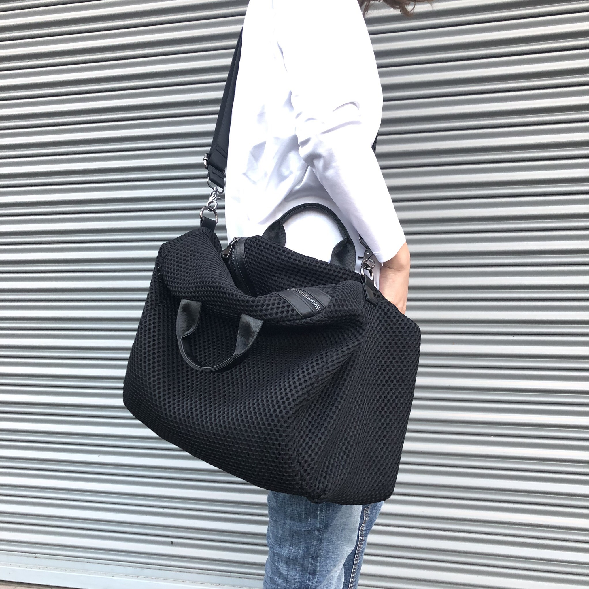 再々販☆コラボ企画登場☆3way メッシュバッグ L ブラック