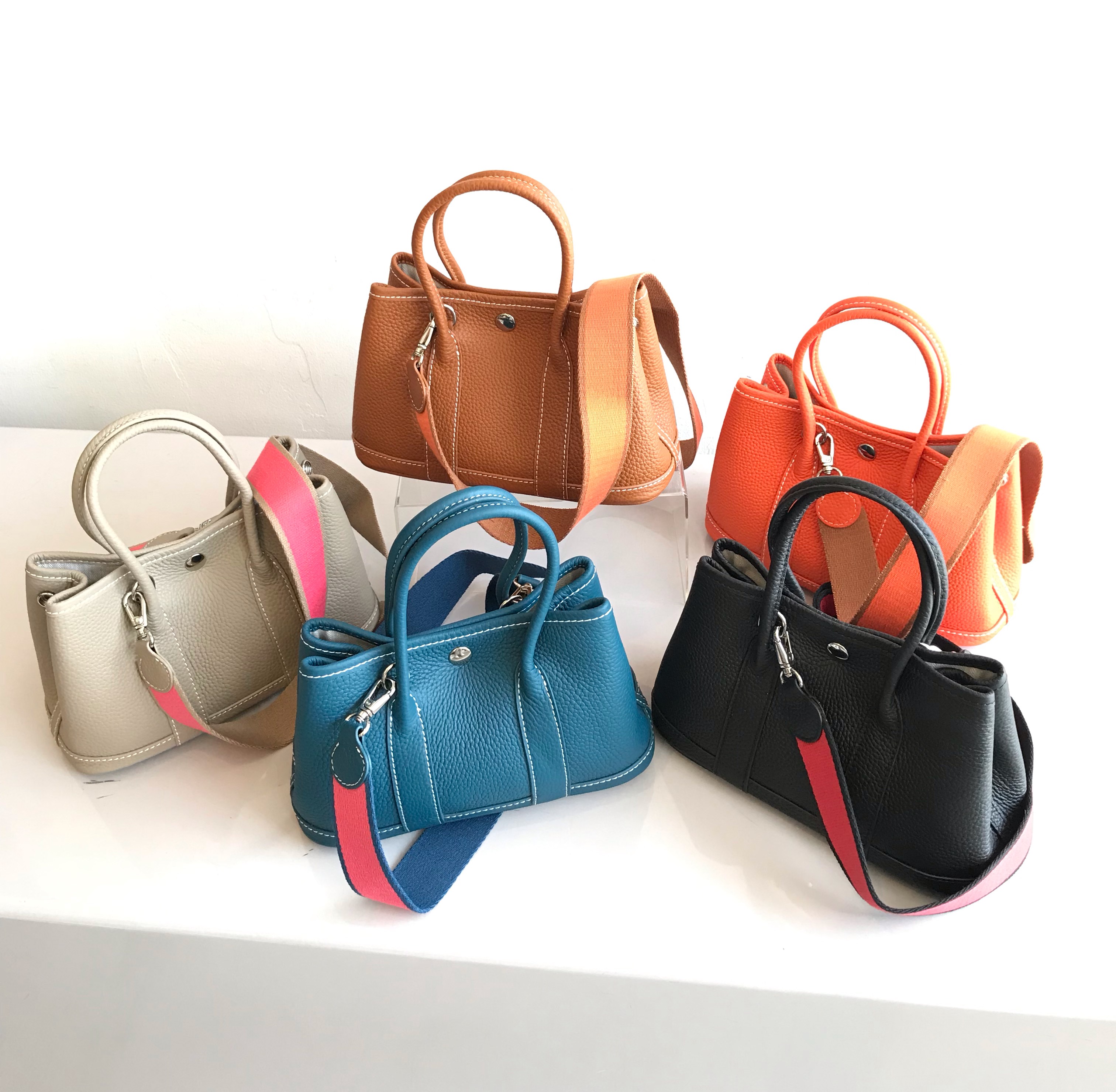 【再販】牛革レザー トートバックSサイズ レッド