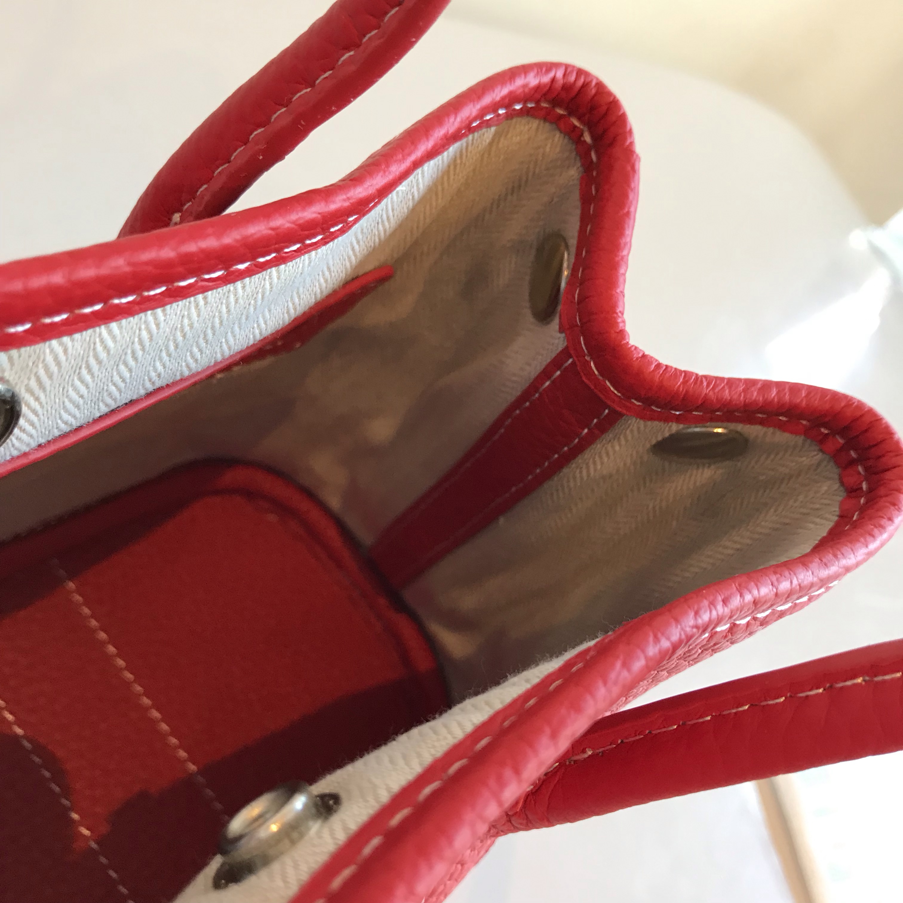 【再販】牛革レザー トートバックSサイズ レッド