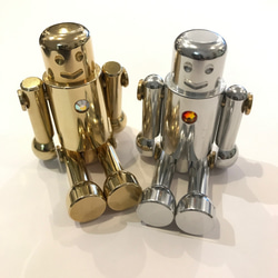 再販・ロボット印鑑　スタンプマン　GOLD（真鍮） 2枚目の画像
