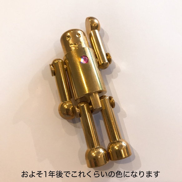 再販・ロボット印鑑　スタンプマン　GOLD（真鍮） 4枚目の画像