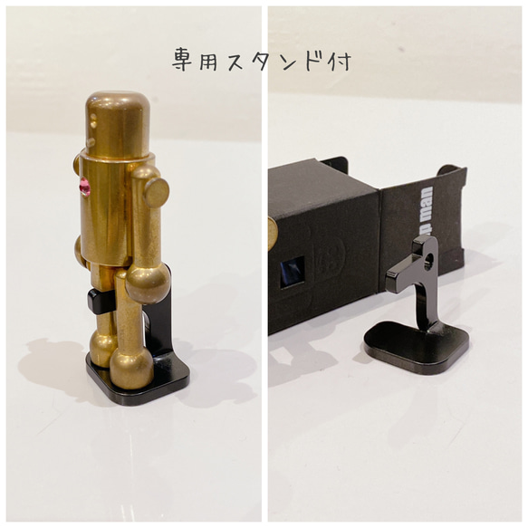 再販・ロボット印鑑　スタンプマン　GOLD（真鍮） 8枚目の画像