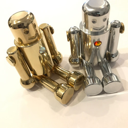 ロボット印鑑　スタンプマン  SILVER（アルミ） 5枚目の画像