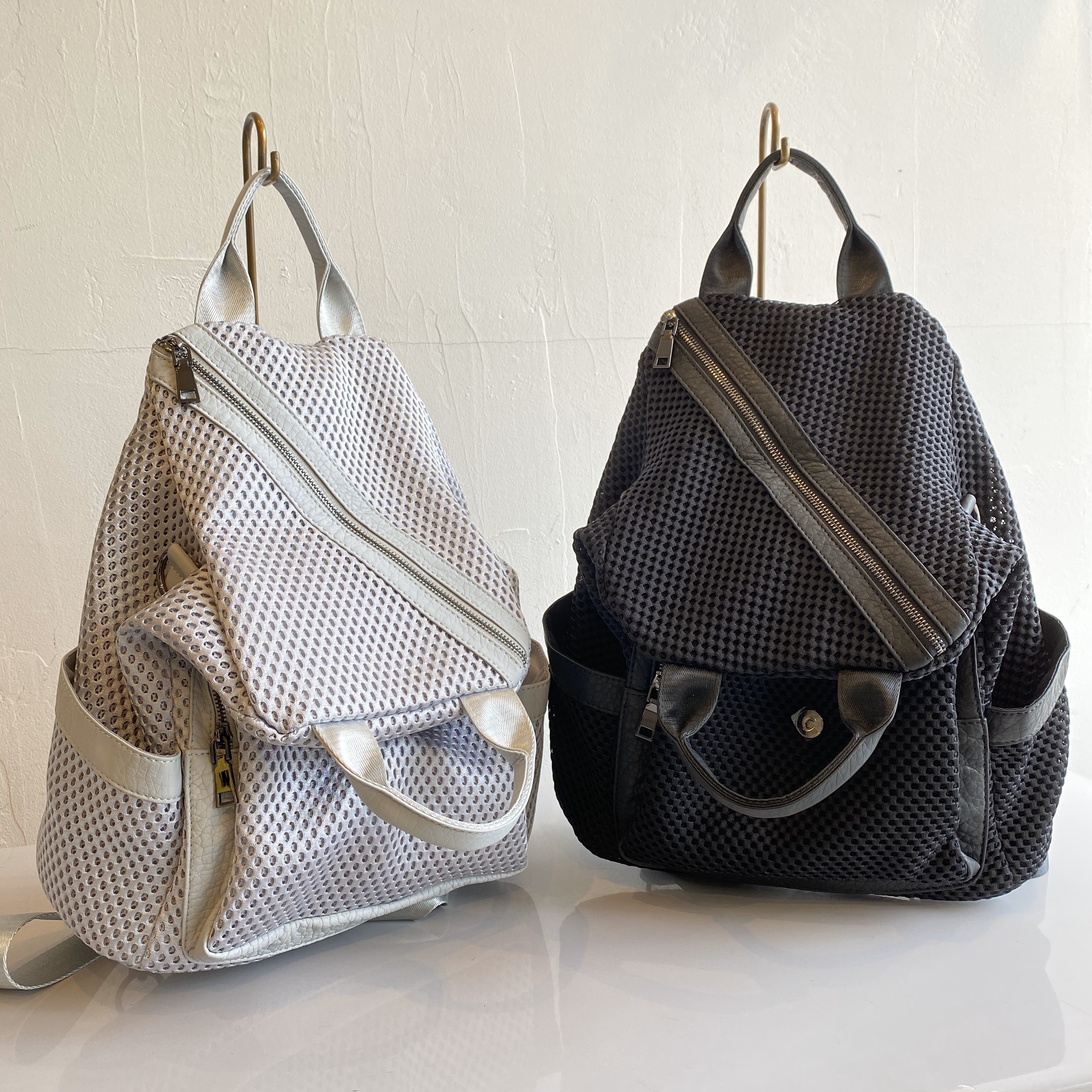 再販】コラボ企画☆3way メッシュバッグ M 新色シルバー
