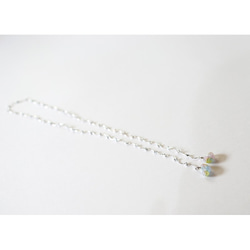 Sherbet Heart Lariet SV Mix Glass Beads Gradient Glasswork 可愛銀粉紅 第3張的照片