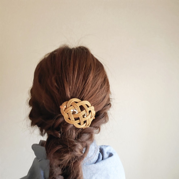 【藤編】雲瓦萊塔駝色/米白色 第1張的照片