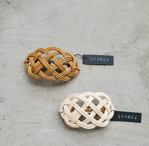 【藤編】雲瓦萊塔駝色/米白色 第2張的照片