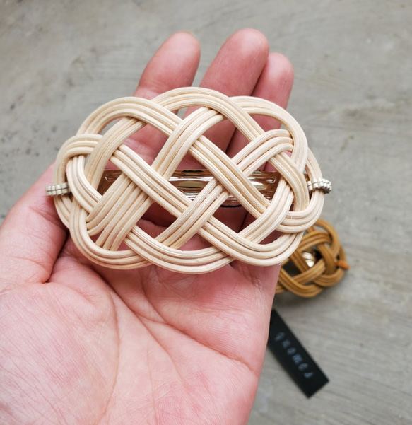 【藤編】雲瓦萊塔駝色/米白色 第4張的照片