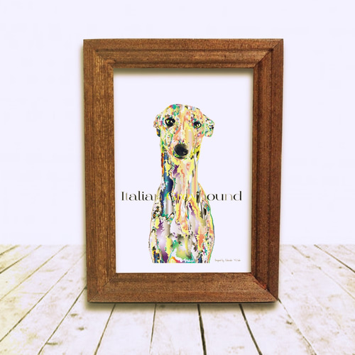 イタリアン・グレイハウンド インテリアアート インテリア雑貨 ポスト