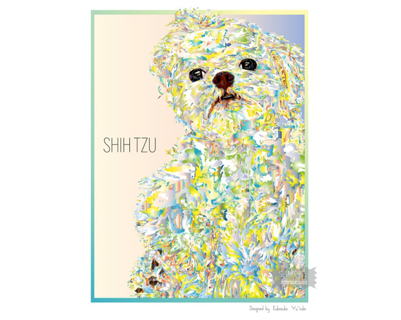 シーズー　インテリアアート　インテリア雑貨　ポストカード　犬 4枚目の画像