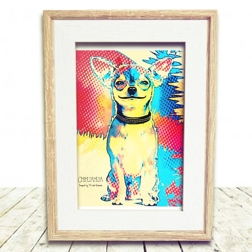 チワワ インテリアアート インテリア雑貨 ポストカード 犬 チワワ インテリアアート インテリア雑貨 ポストカード 犬