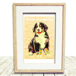 犬　絵 バーニーズ・マウンテン・ドッグ インテリアアート インテリア雑貨