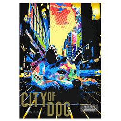 CITY of DOG　インテリアアート　インテリア雑貨　ポストカード　犬　イラスト 4枚目の画像