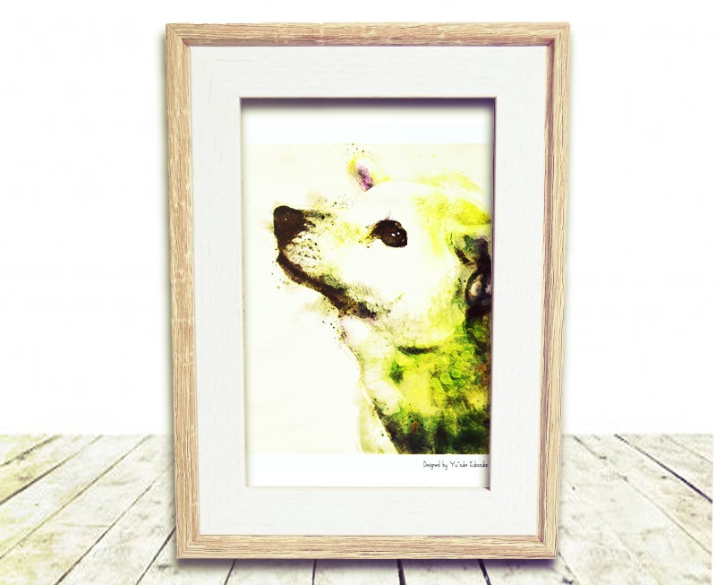 希少価値　絵　Rico作品　犬の絵　ポエム　インテリア雑貨　絵画 希少価値 絵 Rico作品 犬の絵 ポエム インテリア雑貨 絵画