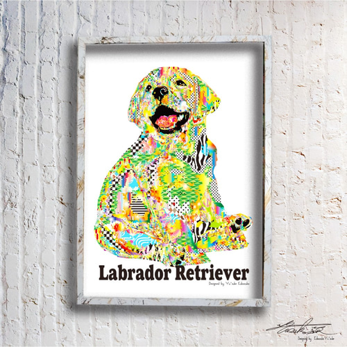 ラブラドール・レトリバー ポスター 犬 ドック イラスト 絵 ラブラドール・レトリバー ポスター 犬 ドック イラスト 絵