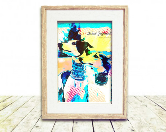 イタリアングレーハウンド 犬 イラストインテリア アート インテリア