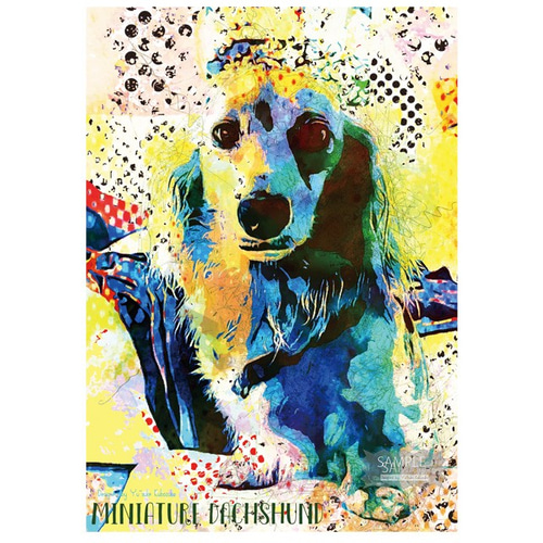 ミニチュアダックスフンド 犬 イラストインテリア アート ミニチュアダックスフンド 犬 イラストインテリア アート