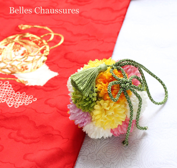 受注制作》七五三・雛祭り 縁起の良い几帳結び＆タッセル付きラデュレ  