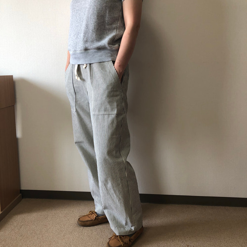 ストレッチチノのベイカーパンツ・カーキ(レディースM L LL